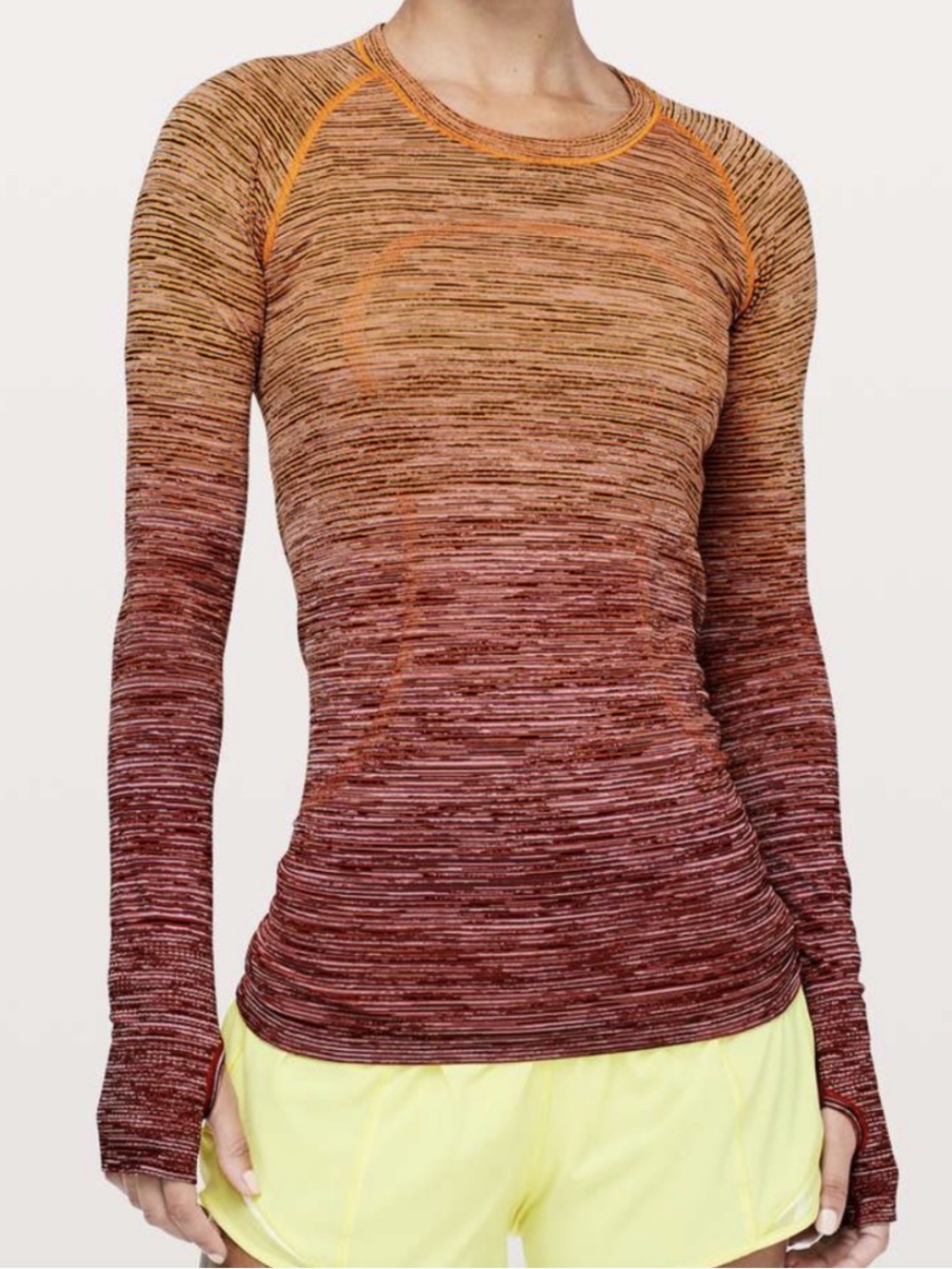 RARE Lululemon Seawheeze 2018 Swiftly LS ombré